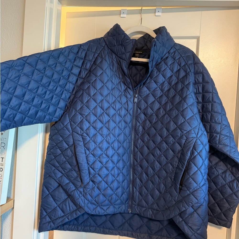 Athleta Blue Quilted Jacket